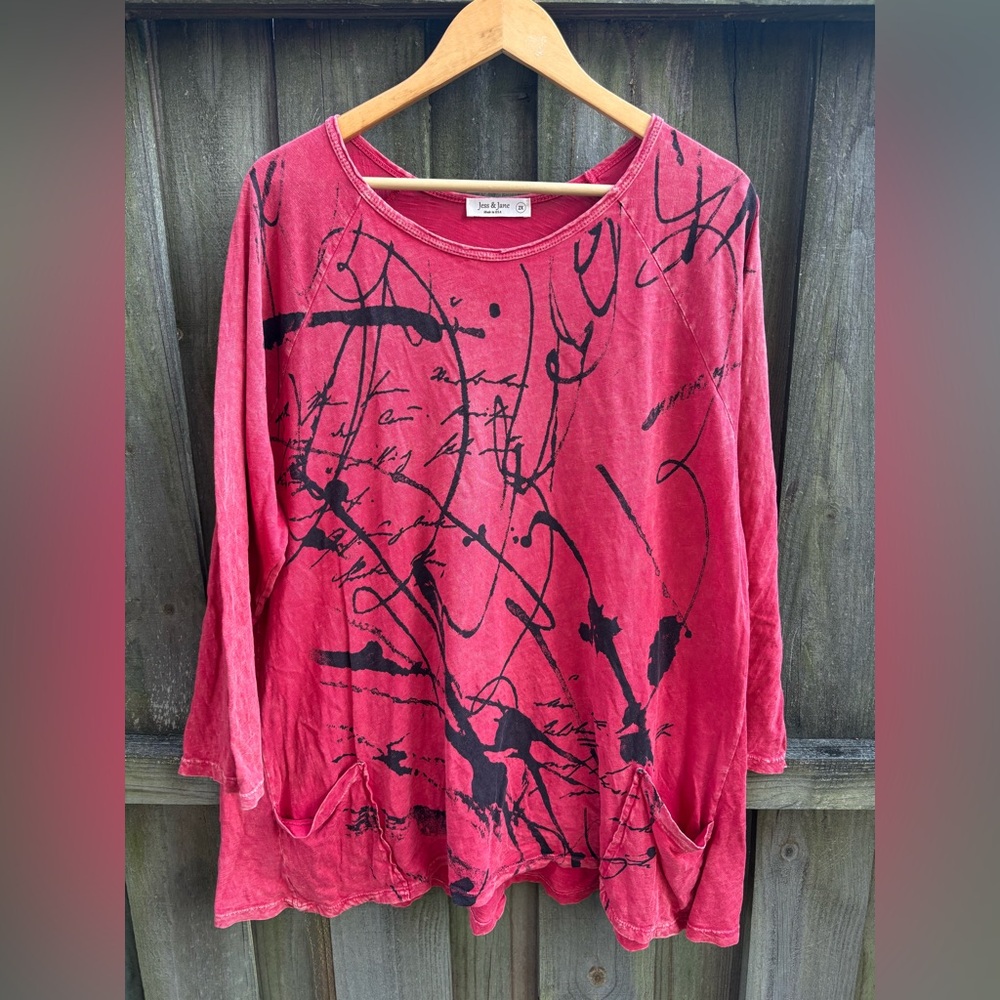 Jess & Jane Mineral Washed Cotton SlubTunic 2X